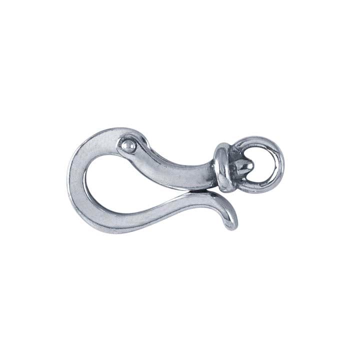 Sterling Silver 20.9 x 9.5mm Hinged Clasp, Hook Only
