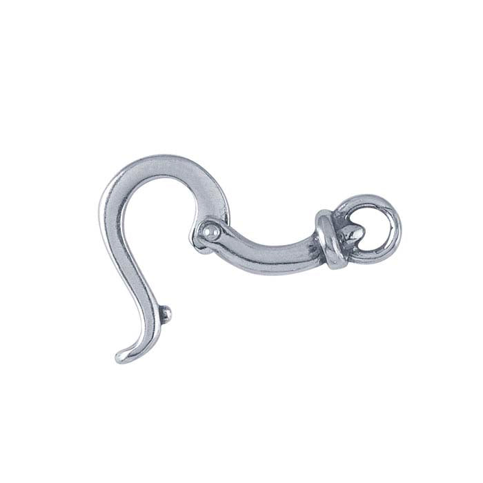 Sterling Silver 20.9 x 9.5mm Hinged Clasp, Hook Only