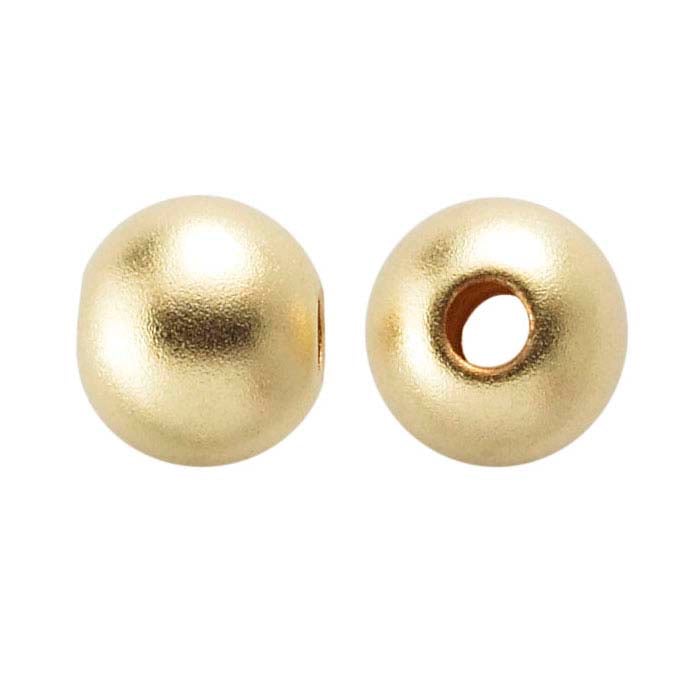14/20 Yellow Gold-Filled 2mm Round Sandblasted Bead