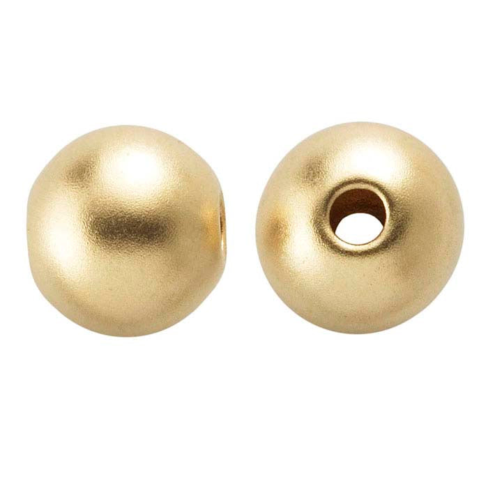 14/20 Yellow Gold-Filled 6mm Round Sandblasted Bead