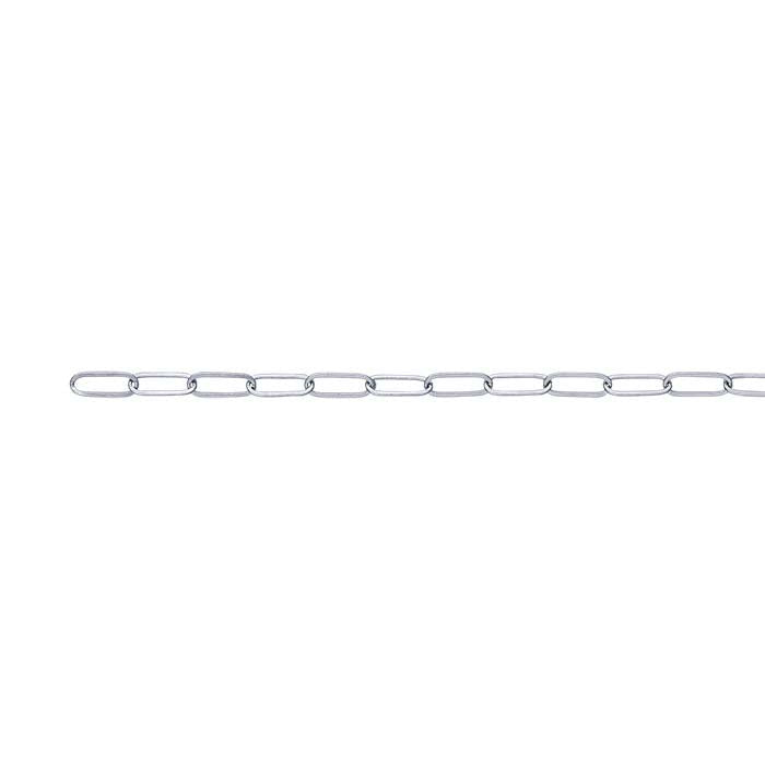 Sterling Silver 3mm Flat Oval Cable Chain, By the Foot
