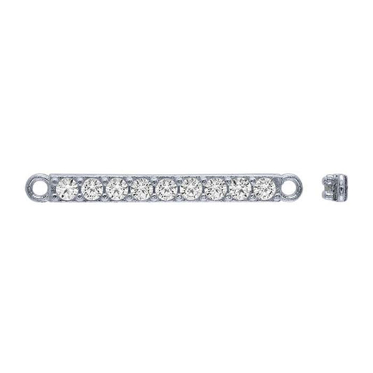 Sterling Silver CZ-Set Bar Festoon Pendant