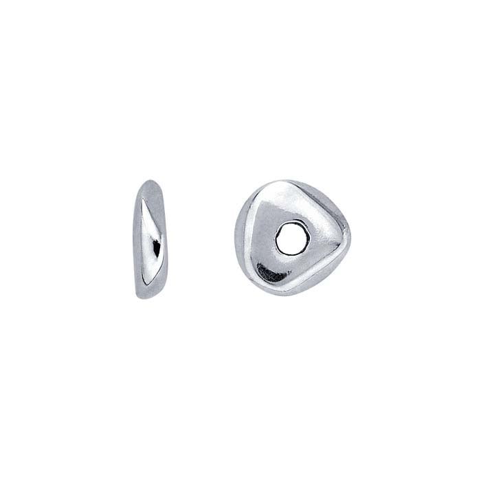Sterling Silver 1mm Asymmetrical Bead