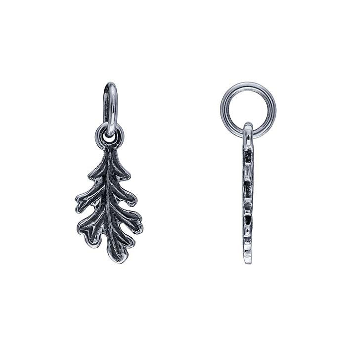 Sterling Silver Tiny Oak Leaf Charm