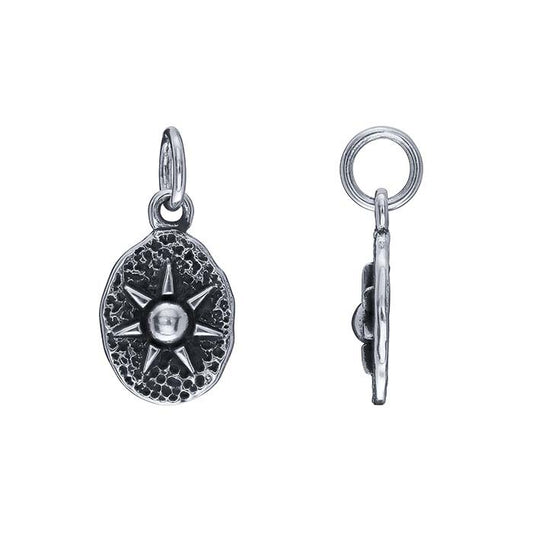 Sterling Silver Oval Coin with Sun