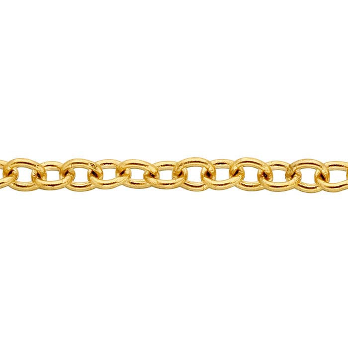 Steel Yellow Gold-Plated 1.2mm Cable Chain