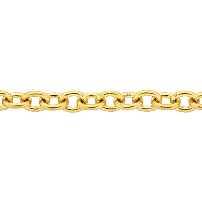 Steel Yellow Gold-Plated 2mm Cable Chain