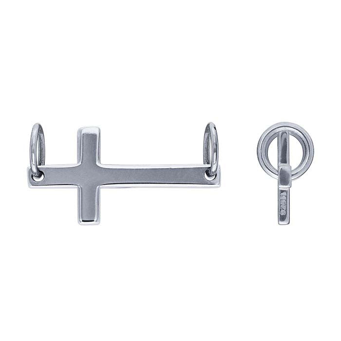 Sterling Silver Cross Festoon Pendant