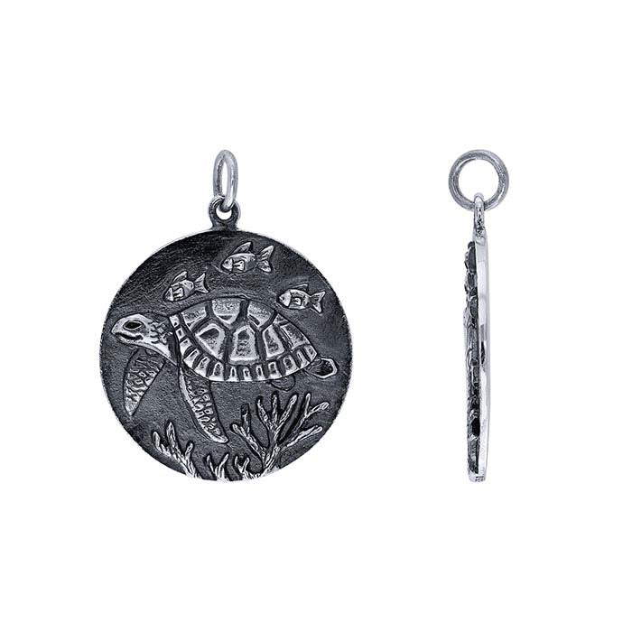 Sterling Silver Sea Turtle Pendant