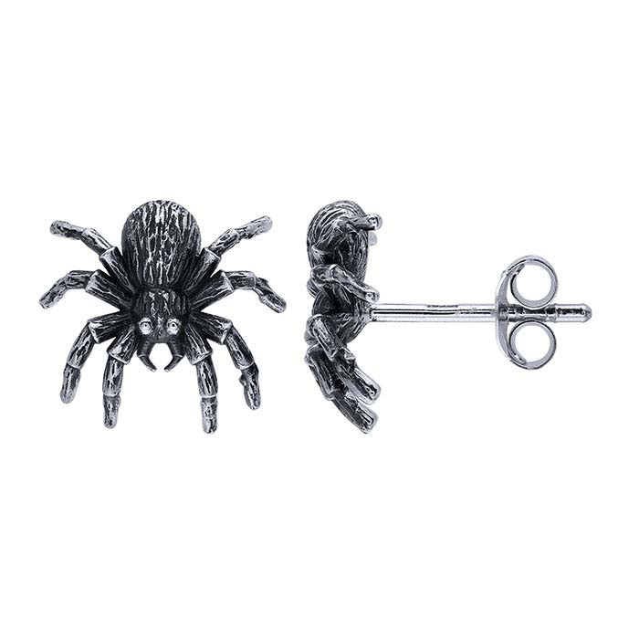 Sterling Silver Spider Post Earrings