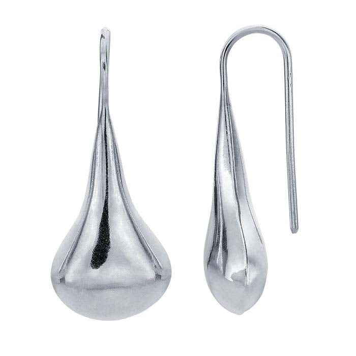 Sterling Silber Puff Regentropfen Ohrringe