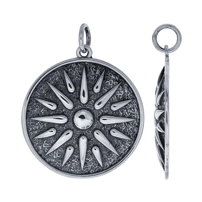 Sterling Silver Ancient Sun Pendant