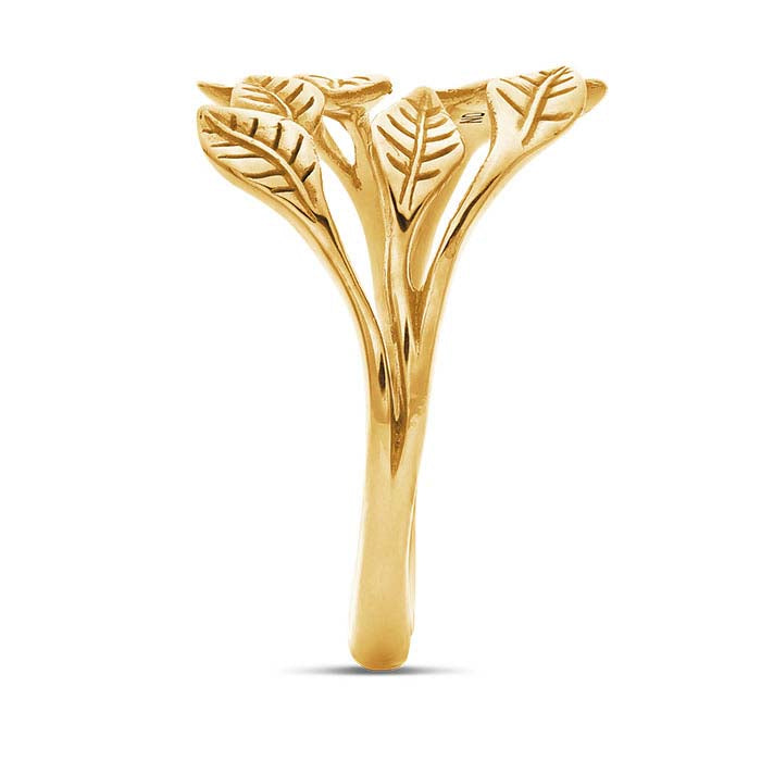 Bronze Leaf Cluster Ring, Adjustable