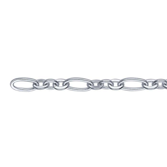 Sterling Silver 2mm Long & Short Chain, By the Foot