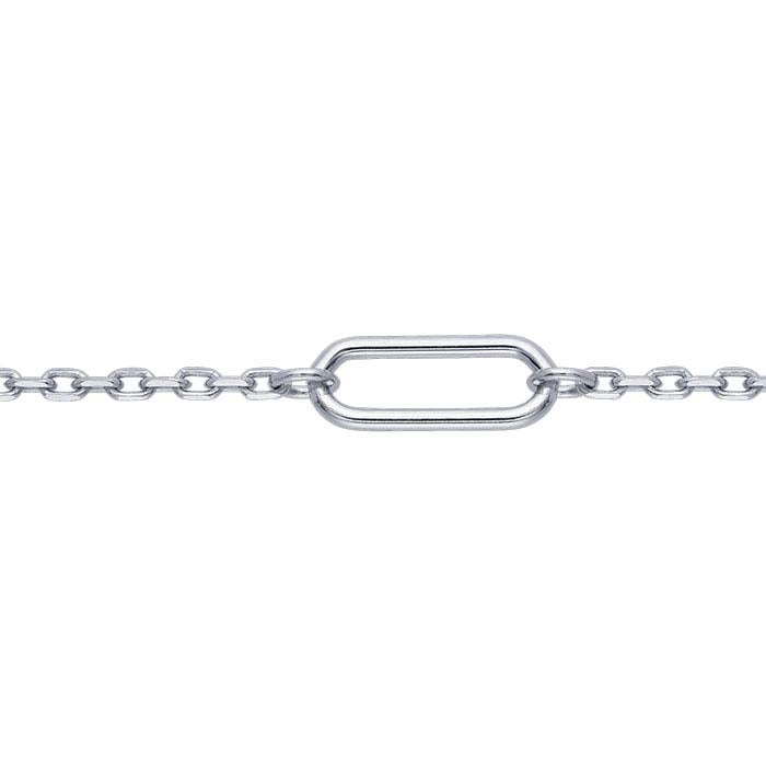 Sterling Silver 0.55mm Cable Chain with Stations