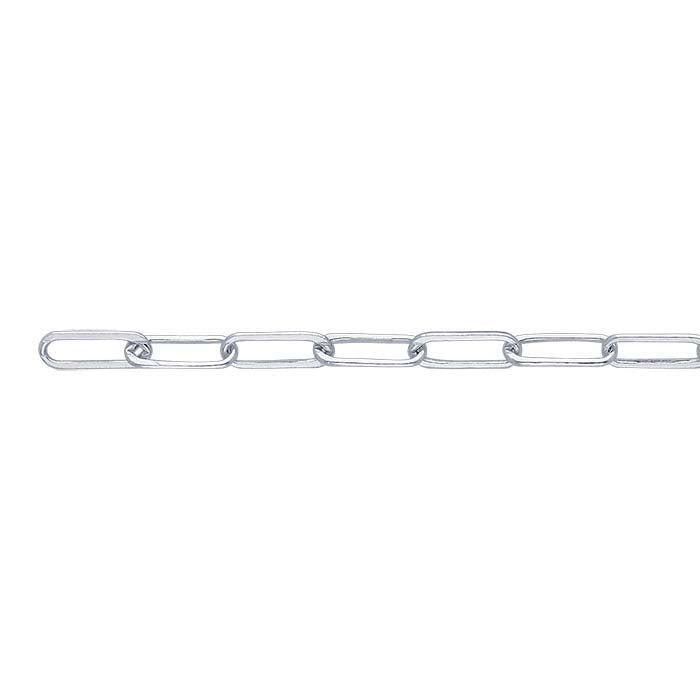 Sterling Silver 1.9mm Flat Oval Cable Chain, By the Foot