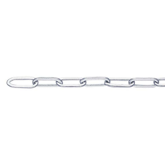 Sterling Silver 3.7mm Flat Oval Cable Chain, By the Foot