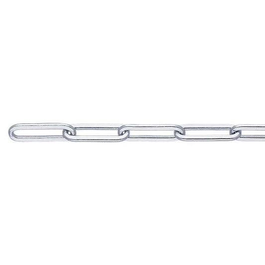 Sterling Silver 4mm Flat Oval Cable Chain, By the Foot