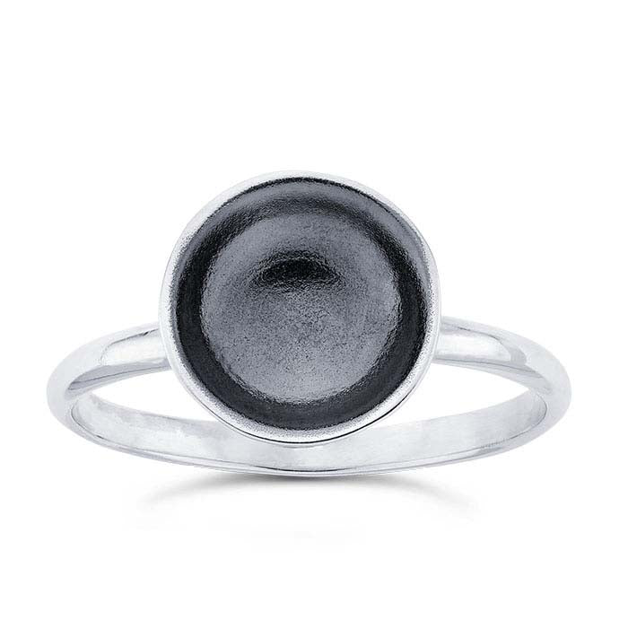 Sterling Silver Cupped Circle Ring
