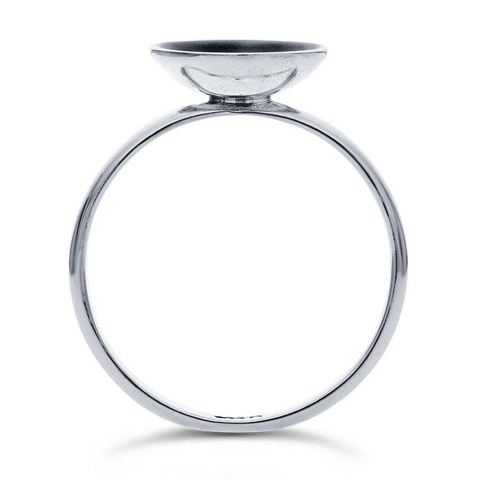 Sterling Silver Cupped Circle Ring