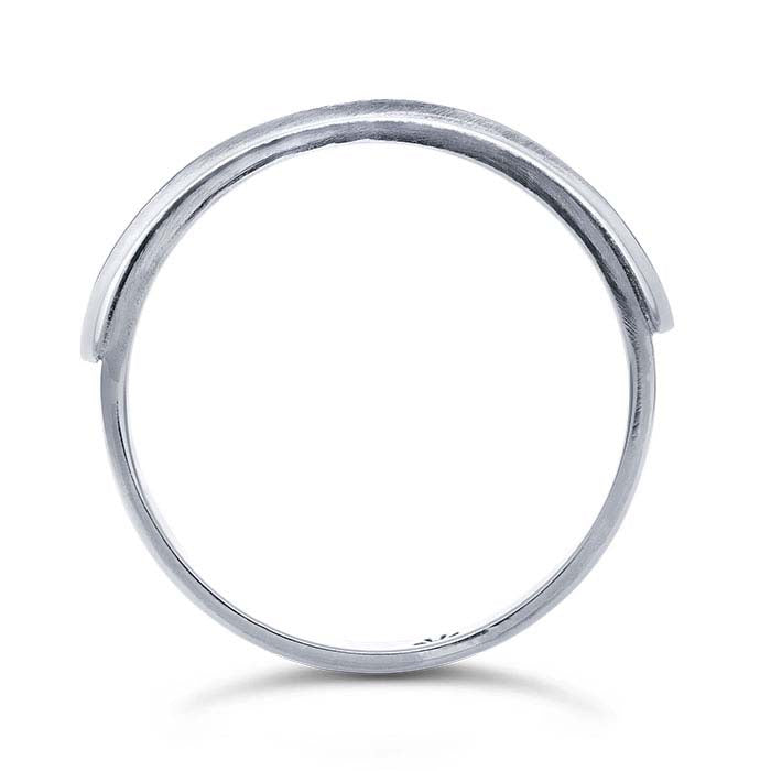 Sterling Silver Shiny Saddle Ring