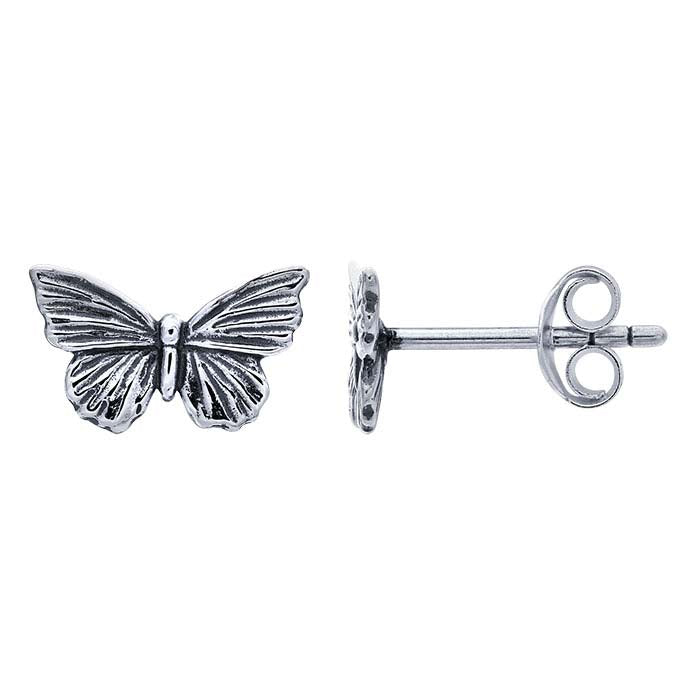 Sterling Silver Butterfly Post Earrings