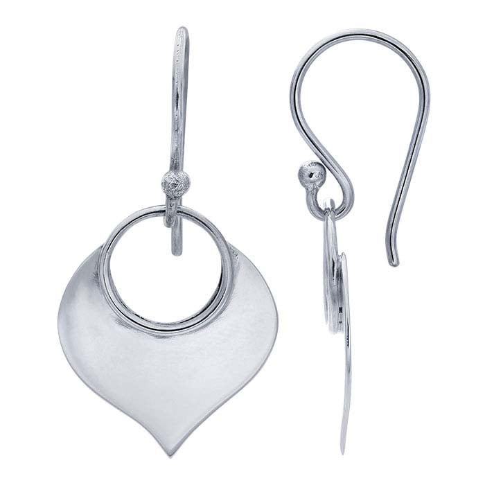 Sterling Silver Lotus Petal Earrings