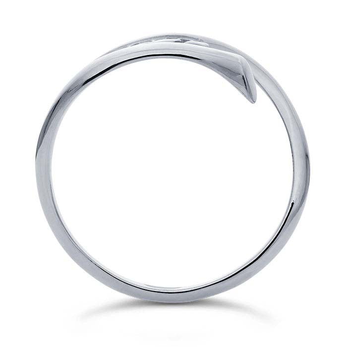 Sterling Silver Monstera Leaf Bypass Ring, Adjustable