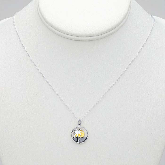 Sterling Silver Palm Tree Necklace