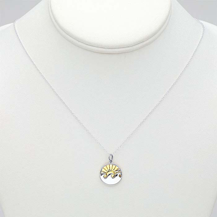 Sterling Silver Bronze Sun Necklace
