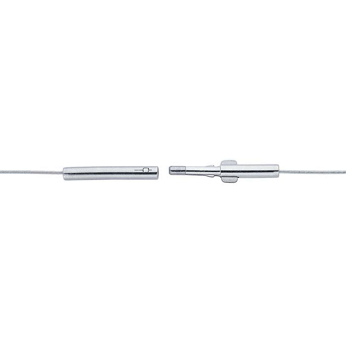 Sterling Silver-Wrapped Stainless Steel 0.5mm Cable Neck Wire