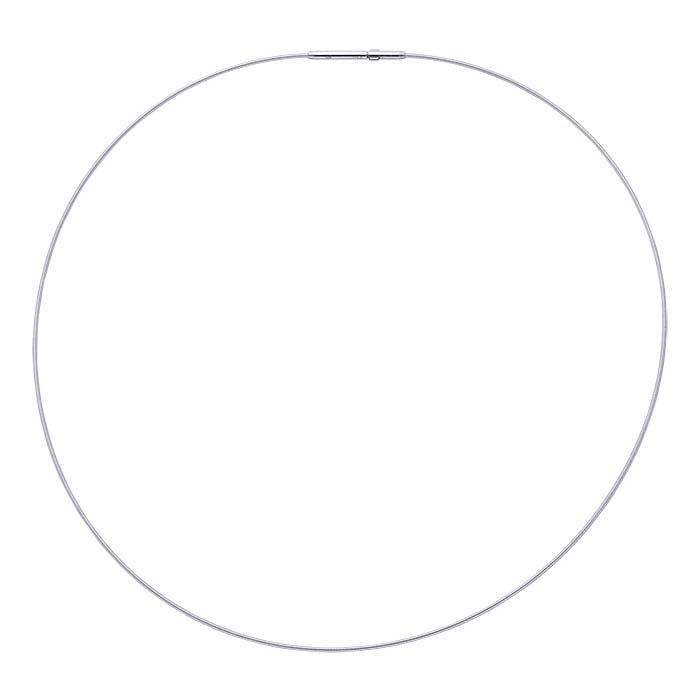 Sterling Silver-Wrapped Stainless Steel 1.1mm Cable Neck Wire