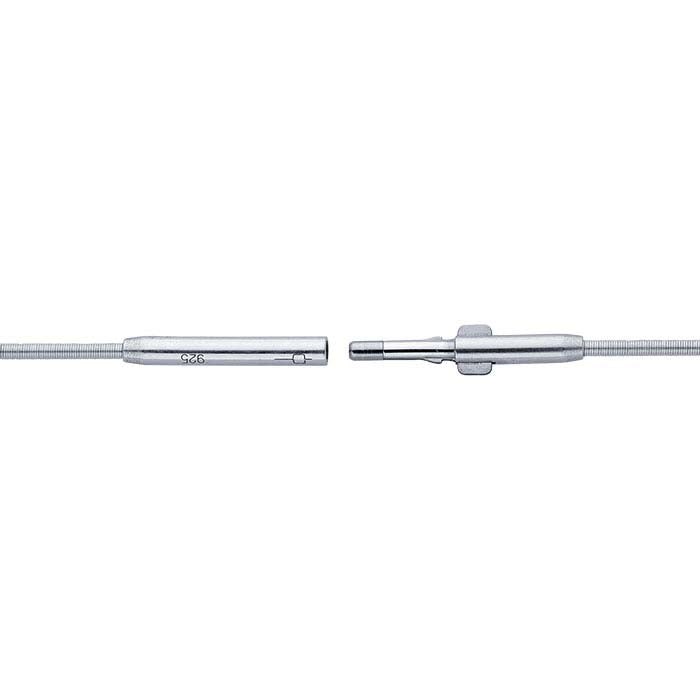 Sterling Silver-Wrapped Stainless Steel 1.1mm Cable Neck Wire