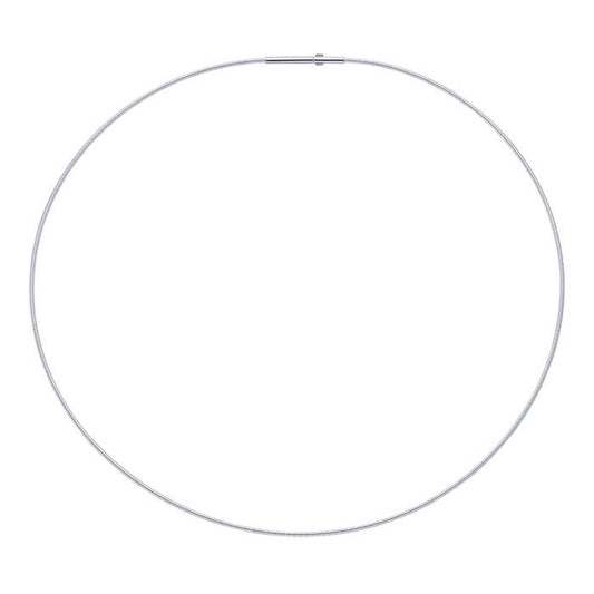 Sterling Silver-Wrapped Stainless Steel 1.4mm Cable Neck Wire