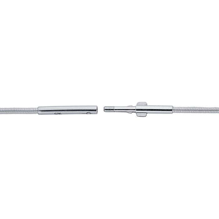Sterling Silver-Wrapped Stainless Steel 1.4mm Cable Neck Wire