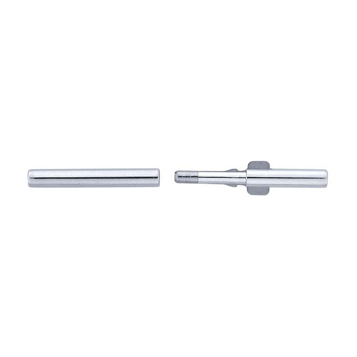 Sterling Silver 22.3 x 2mm Push-Release Clasp, 1.5mm ID
