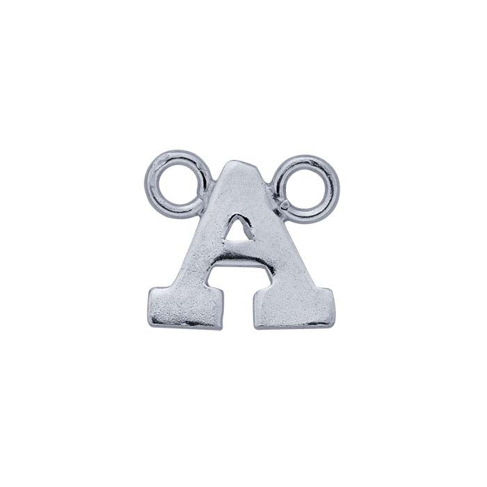 Sterling Silver Alphabet Festoon Pendant, A