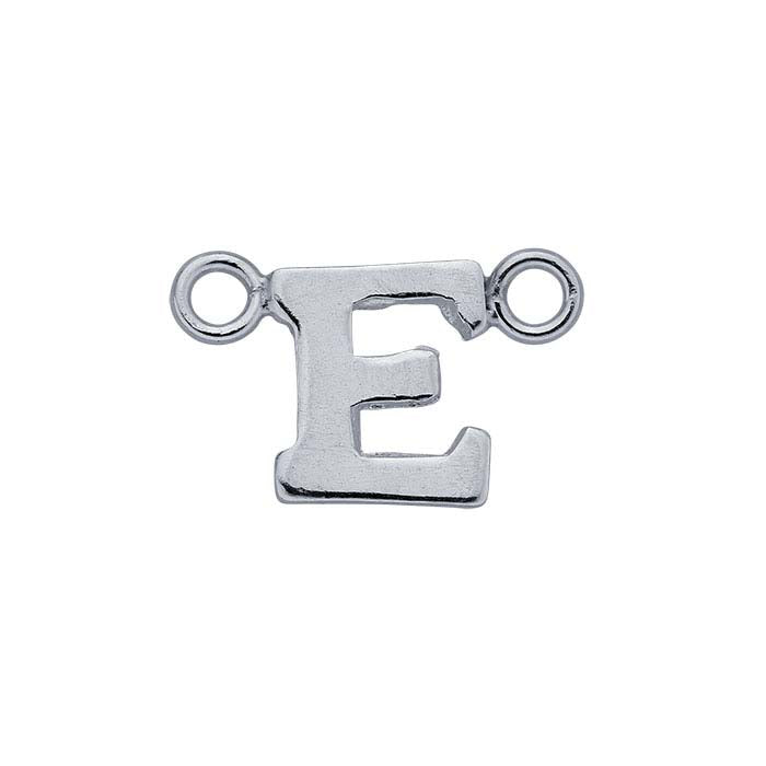 Sterling Silver Alphabet Festoon Pendant, E