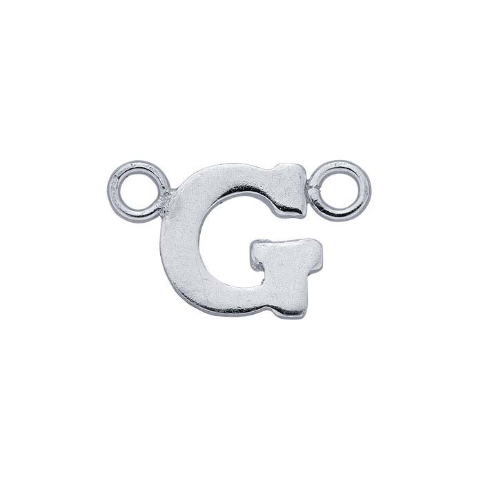 Sterling Silver Alphabet Festoon Pendant, G
