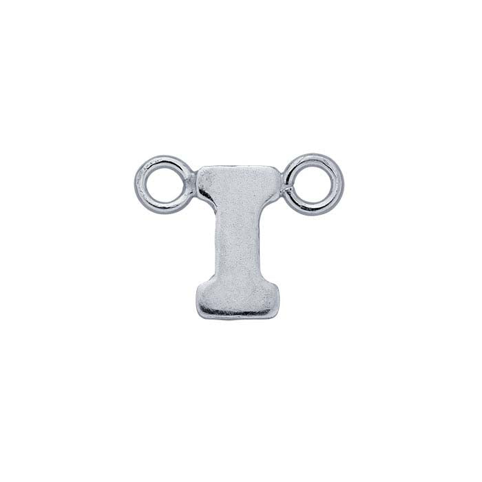 Sterling Silver Alphabet Festoon Pendant, I
