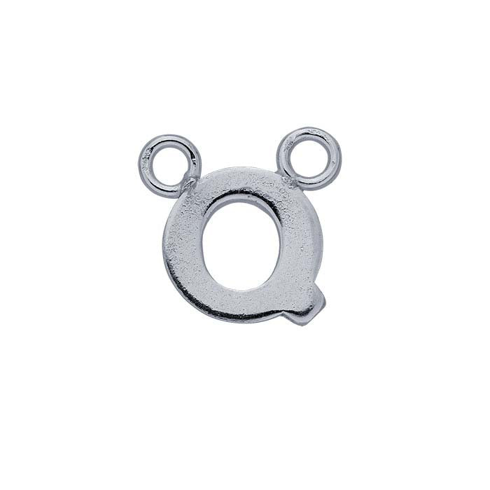 Sterling Silver Alphabet Festoon Pendant, Q