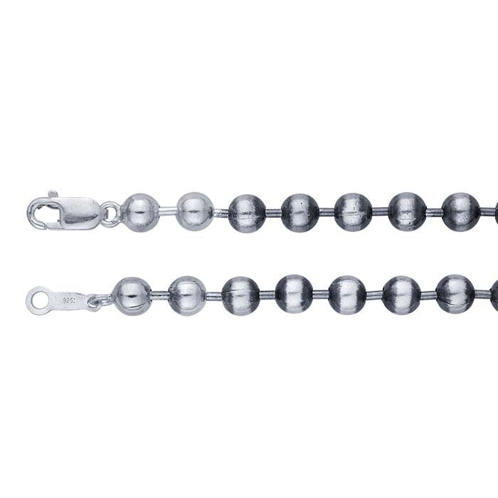 Sterling Silver Diamond-Cut Bead Chain