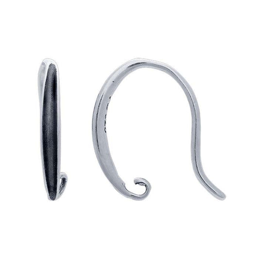 Sterling Silver Oxidized Ear Wire with Loop