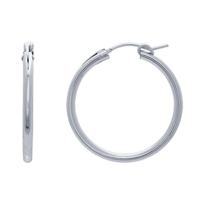 Sterling Silver 2mm Tubing Hoop Earrings