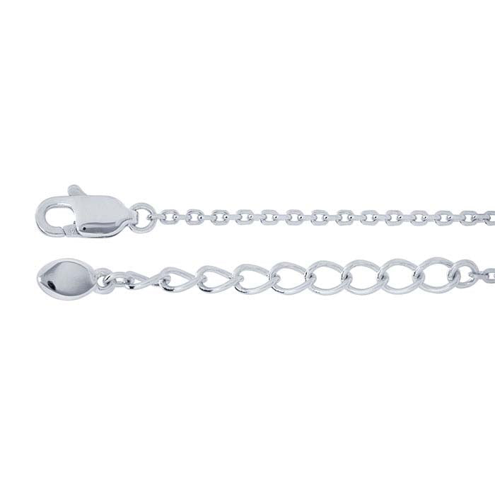 Sterling Silver Diamond-Set Double D-Ring Bracelet