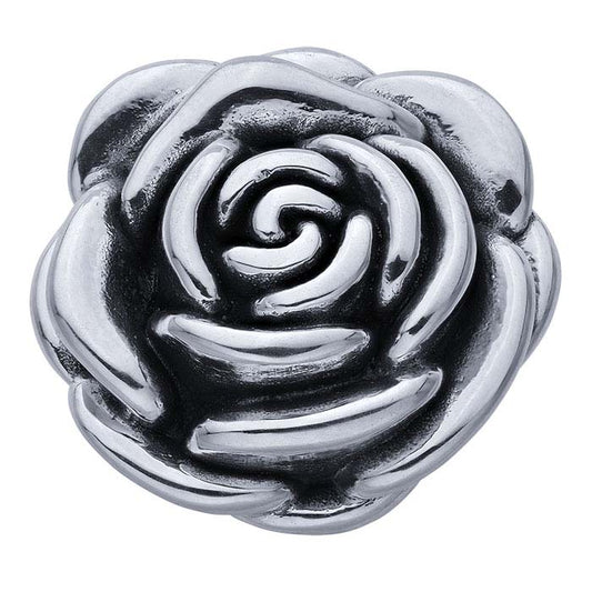 Anillo de plata de ley electroformado con rosa