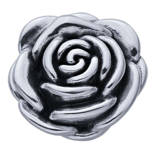 Anillo de plata de ley electroformado con rosa