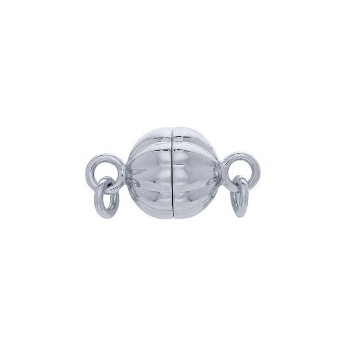 Sterling Silver 14 x 5.5mm Magnetic Ball Clasp