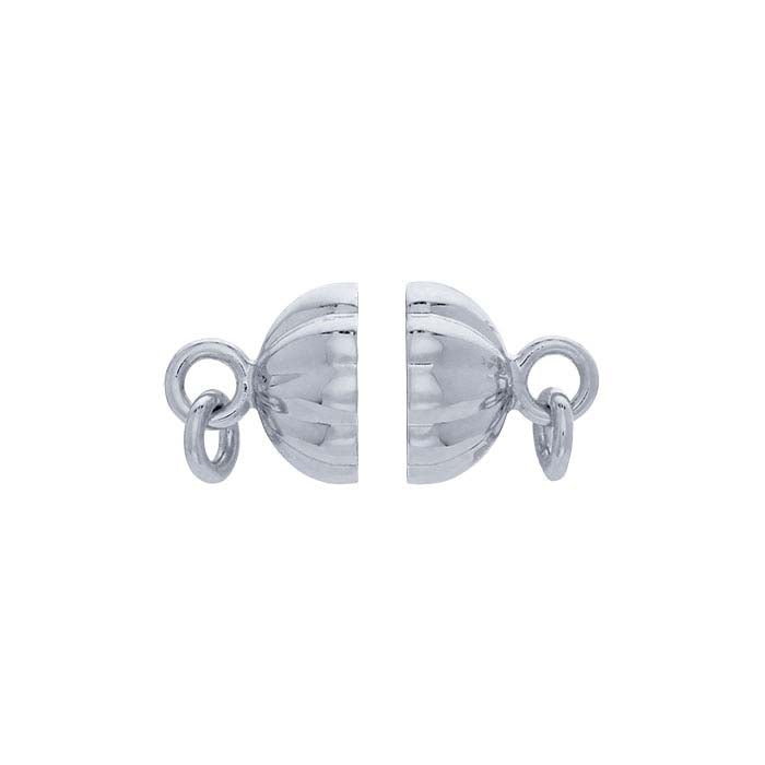 Sterling Silver 14 x 5.5mm Magnetic Ball Clasp