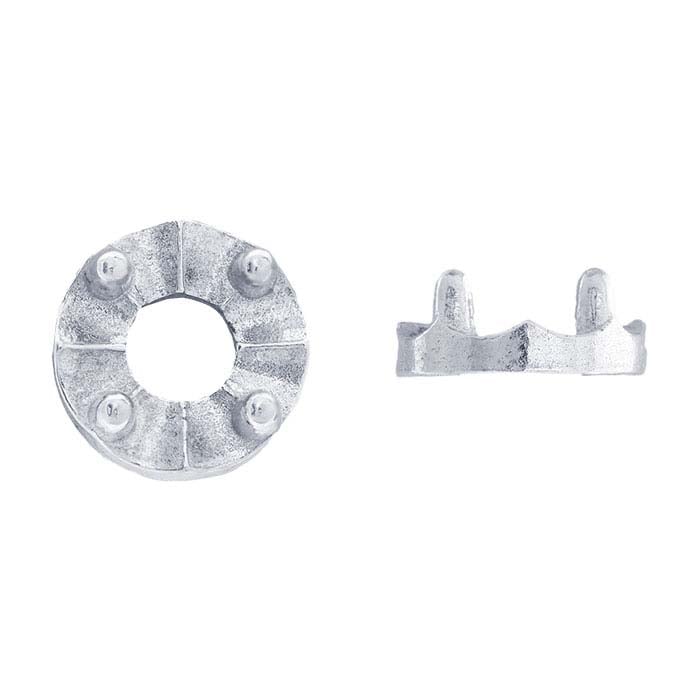Sterling Silver 3.7mm Round 4-Prong Illusion Setting